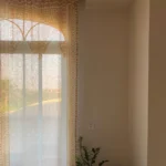 ستارة أوراق شجر ألوان مياه، أبيض، ٢٧٠×١٣٠×٢٧٠ سم