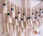 Tassels Macramé Wall Hanging, White, 110x90cm. - Image 4