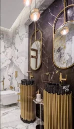 Boss Marble & Stainless Steel Gold Plated Sink